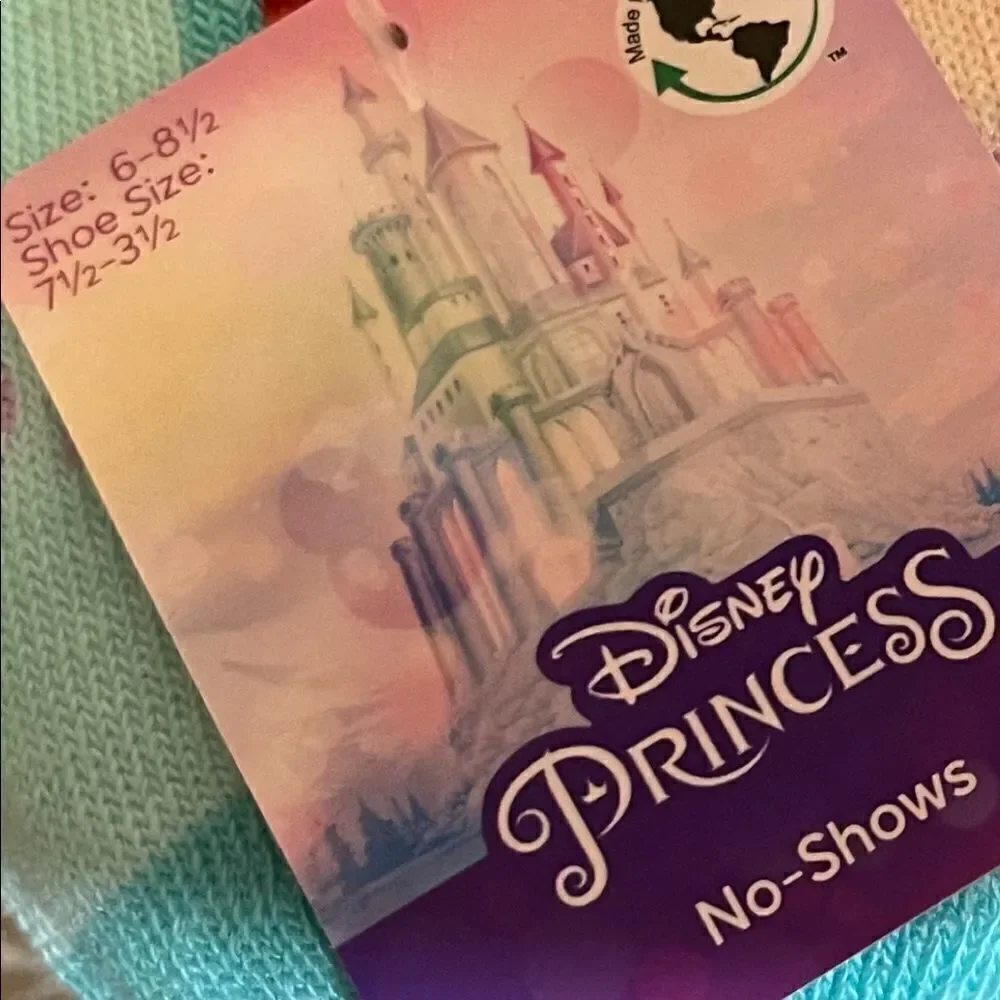 Disney girls socks Minnie Mouse & Princess 6-8 1/2